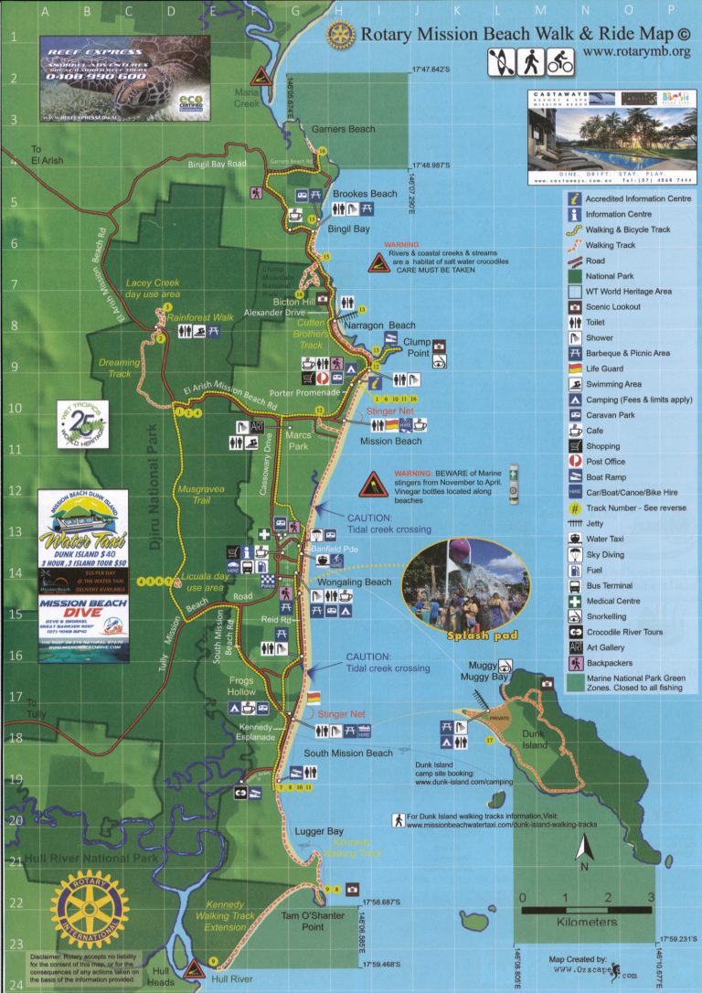 2018 Rotary walk and bike map - Mission Beach Tourism